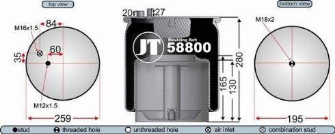 Juratek JAA58801 - Pneimoatsperes spilvens, Pneimopiekare ps1.lv