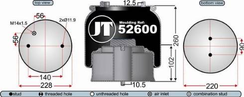 Juratek JAA52601 - Pneimoatsperes spilvens, Pneimopiekare ps1.lv