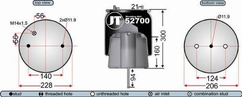 Juratek JAA52701 - Pneimoatsperes spilvens, Pneimopiekare ps1.lv