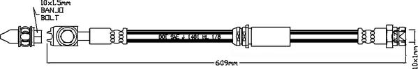 Juratek JBH1209 - Bremžu šļūtene ps1.lv