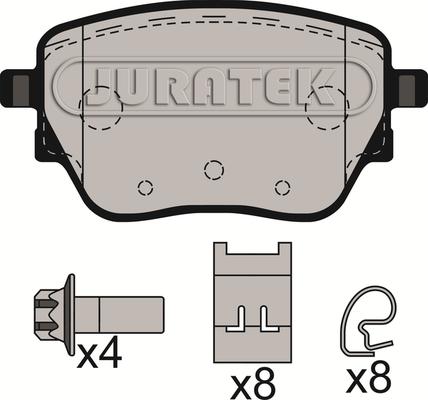 Juratek JCP8591 - Bremžu uzliku kompl., Disku bremzes ps1.lv