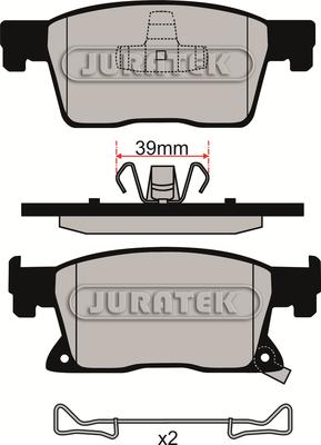 Juratek JCP8153 - Bremžu uzliku kompl., Disku bremzes ps1.lv