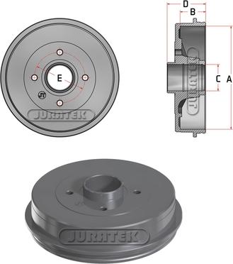 Juratek JDR067 - Bremžu trumulis ps1.lv