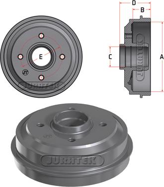 Juratek JDR016 - Bremžu trumulis ps1.lv