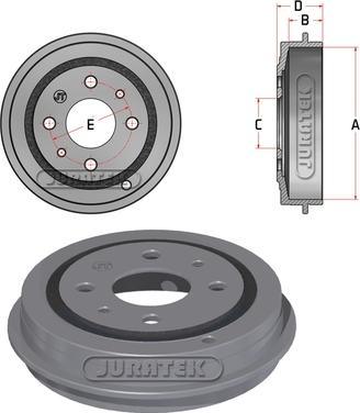 Juratek JDR018 - Bremžu trumulis ps1.lv