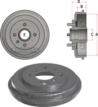 Juratek JDR038 - Bremžu trumulis ps1.lv