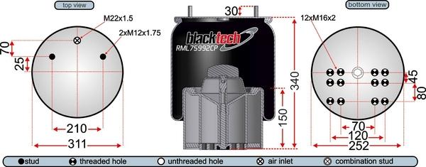 Juratek RML75992CP - Pneimoatsperes spilvens, Pneimopiekare ps1.lv