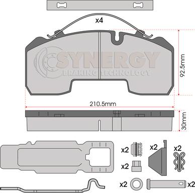 Duron DCV1275 - Bremžu uzliku kompl., Disku bremzes ps1.lv