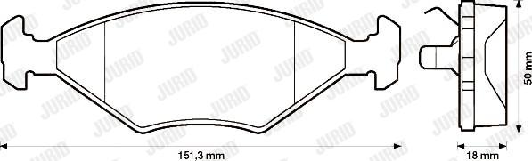 Jurid 571916J - Bremžu uzliku kompl., Disku bremzes ps1.lv