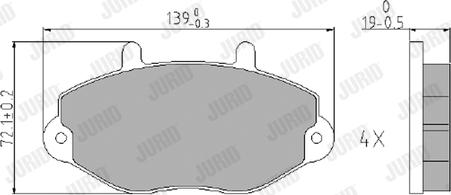 Jurid 573951J - Bremžu uzliku kompl., Disku bremzes ps1.lv