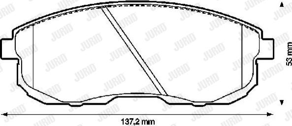 Jurid 572345J - Bremžu uzliku kompl., Disku bremzes ps1.lv