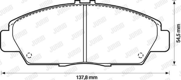 Jurid 572350J - Bremžu uzliku kompl., Disku bremzes ps1.lv