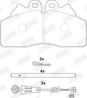 DT Spare Parts IT0602S29256 - Bremžu uzliku kompl., Disku bremzes ps1.lv