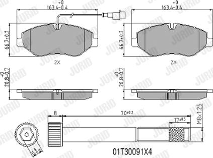 Jurid 2922909561 - Bremžu uzliku kompl., Disku bremzes ps1.lv