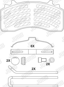 Jurid 2922305390 - Bremžu uzliku kompl., Disku bremzes ps1.lv