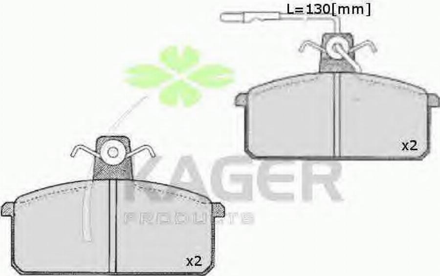 Kager 35-0435 - Bremžu uzliku kompl., Disku bremzes ps1.lv