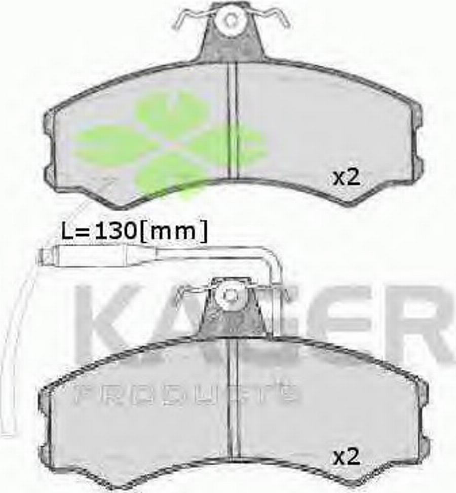 Kager 350049 - Bremžu uzliku kompl., Disku bremzes ps1.lv