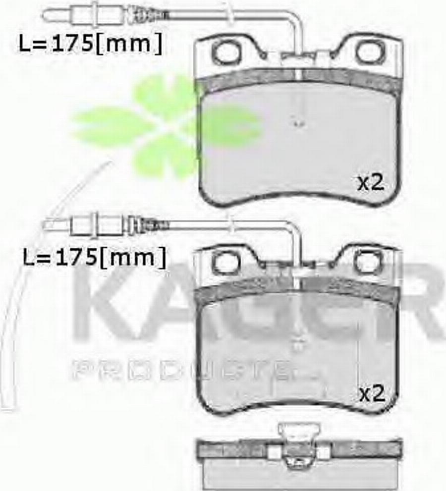 Kager 35-0154 - Bremžu uzliku kompl., Disku bremzes ps1.lv