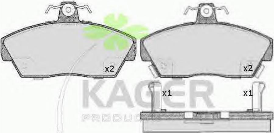 Kager 35-0263 - Bremžu uzliku kompl., Disku bremzes ps1.lv