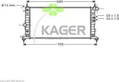 Kager 31-0787 - Radiators, Motora dzesēšanas sistēma ps1.lv