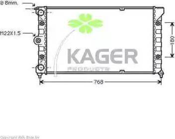 Kager 31-1172 - Radiators, Motora dzesēšanas sistēma ps1.lv