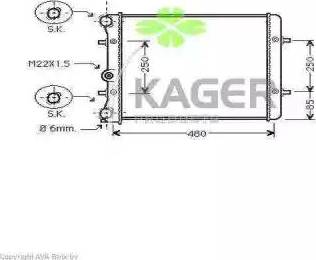 Kager 31-1215 - Radiators, Motora dzesēšanas sistēma ps1.lv