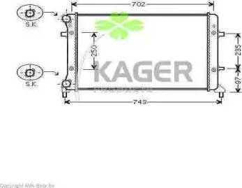 Kager 31-1225 - Radiators, Motora dzesēšanas sistēma ps1.lv