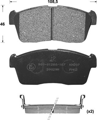 Mintex MD3072 - Bremžu uzliku kompl., Disku bremzes ps1.lv