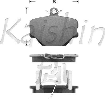 Kaishin FK10049 - Bremžu uzliku kompl., Disku bremzes ps1.lv