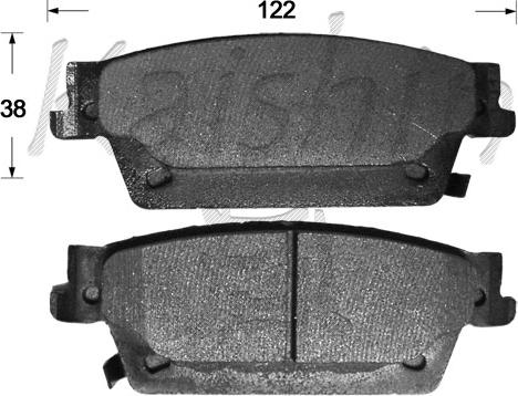 Kaishin FK10143 - Bremžu uzliku kompl., Disku bremzes ps1.lv