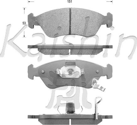 Kaishin FK10135 - Bremžu uzliku kompl., Disku bremzes ps1.lv