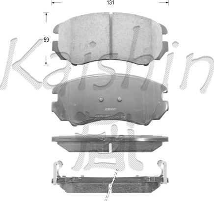 Kaishin FK11148 - Bremžu uzliku kompl., Disku bremzes ps1.lv