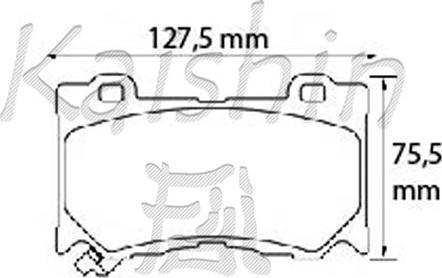 Kaishin FK1282 - Bremžu uzliku kompl., Disku bremzes ps1.lv