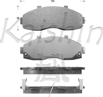 Kaishin FK7077 - Bremžu uzliku kompl., Disku bremzes ps1.lv