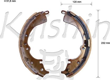 Kaishin K2335 - Bremžu loku komplekts ps1.lv