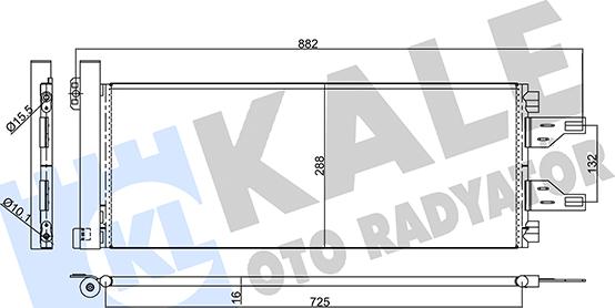 KALE OTO RADYATÖR 483300 - Kondensators, Gaisa kond. sistēma ps1.lv