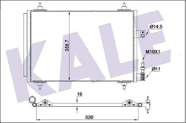 KALE OTO RADYATÖR 429500 - Kondensators, Gaisa kond. sistēma ps1.lv