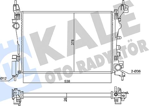 KALE OTO RADYATÖR 470200 - Radiators, Motora dzesēšanas sistēma ps1.lv