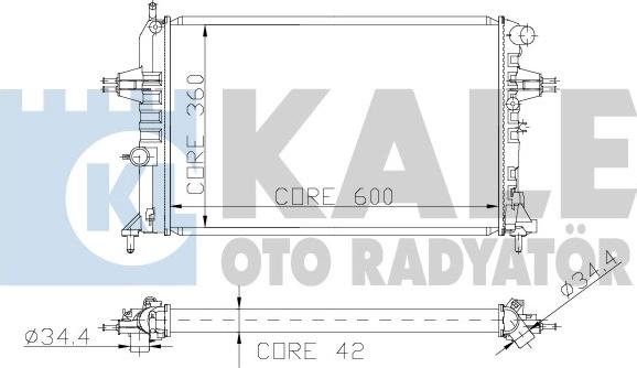 KALE OTO RADYATÖR 141000 - Radiators, Motora dzesēšanas sistēma ps1.lv