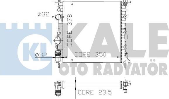 KALE OTO RADYATÖR 159500 - Radiators, Motora dzesēšanas sistēma ps1.lv