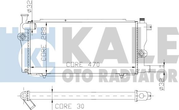 KALE OTO RADYATÖR 156800 - Radiators, Motora dzesēšanas sistēma ps1.lv