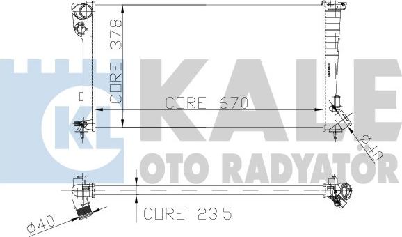KALE OTO RADYATÖR 160900 - Radiators, Motora dzesēšanas sistēma ps1.lv