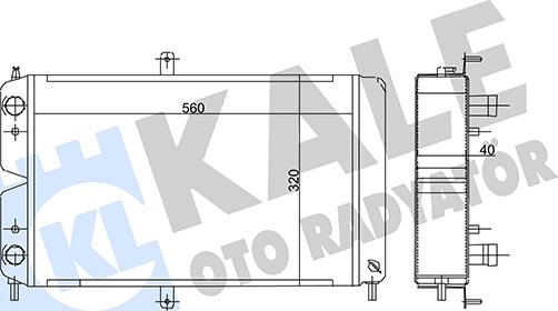 KALE OTO RADYATÖR 168800 - Radiators, Motora dzesēšanas sistēma ps1.lv