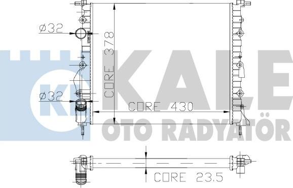 KALE OTO RADYATÖR 109400 - Radiators, Motora dzesēšanas sistēma ps1.lv