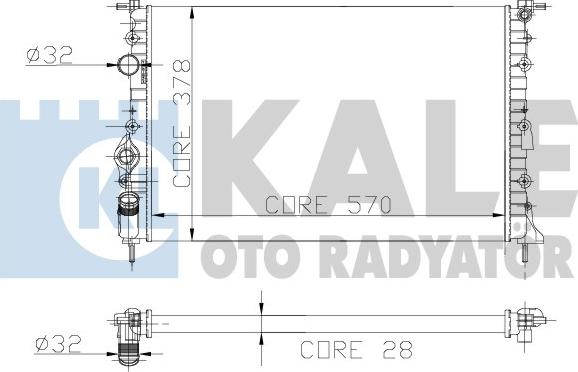 KALE OTO RADYATÖR 109500 - Radiators, Motora dzesēšanas sistēma ps1.lv