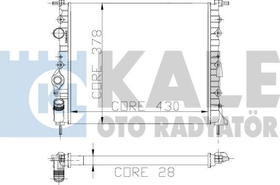 KALE OTO RADYATÖR 109300 - Radiators, Motora dzesēšanas sistēma ps1.lv