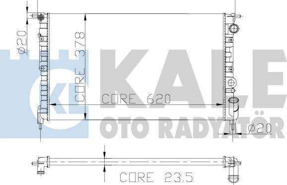 KALE OTO RADYATÖR 108200 - Radiators, Motora dzesēšanas sistēma ps1.lv