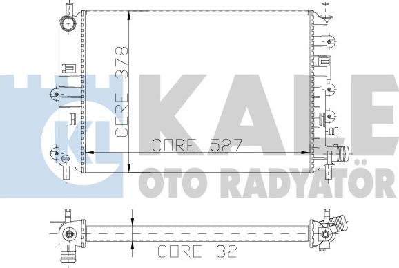 KALE OTO RADYATÖR 103400 - Radiators, Motora dzesēšanas sistēma ps1.lv