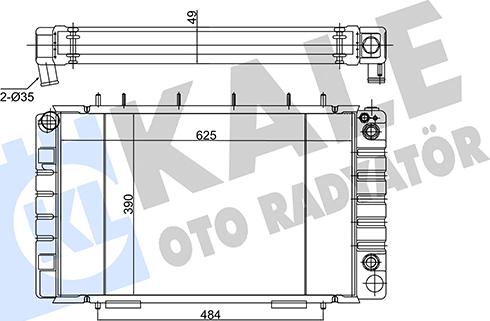 KALE OTO RADYATÖR 115998 - Radiators, Motora dzesēšanas sistēma ps1.lv