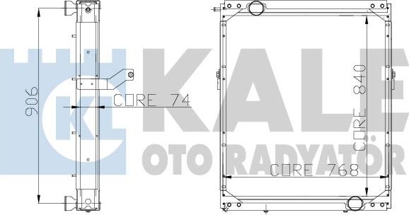 KALE OTO RADYATÖR 115200 - Radiators, Motora dzesēšanas sistēma ps1.lv